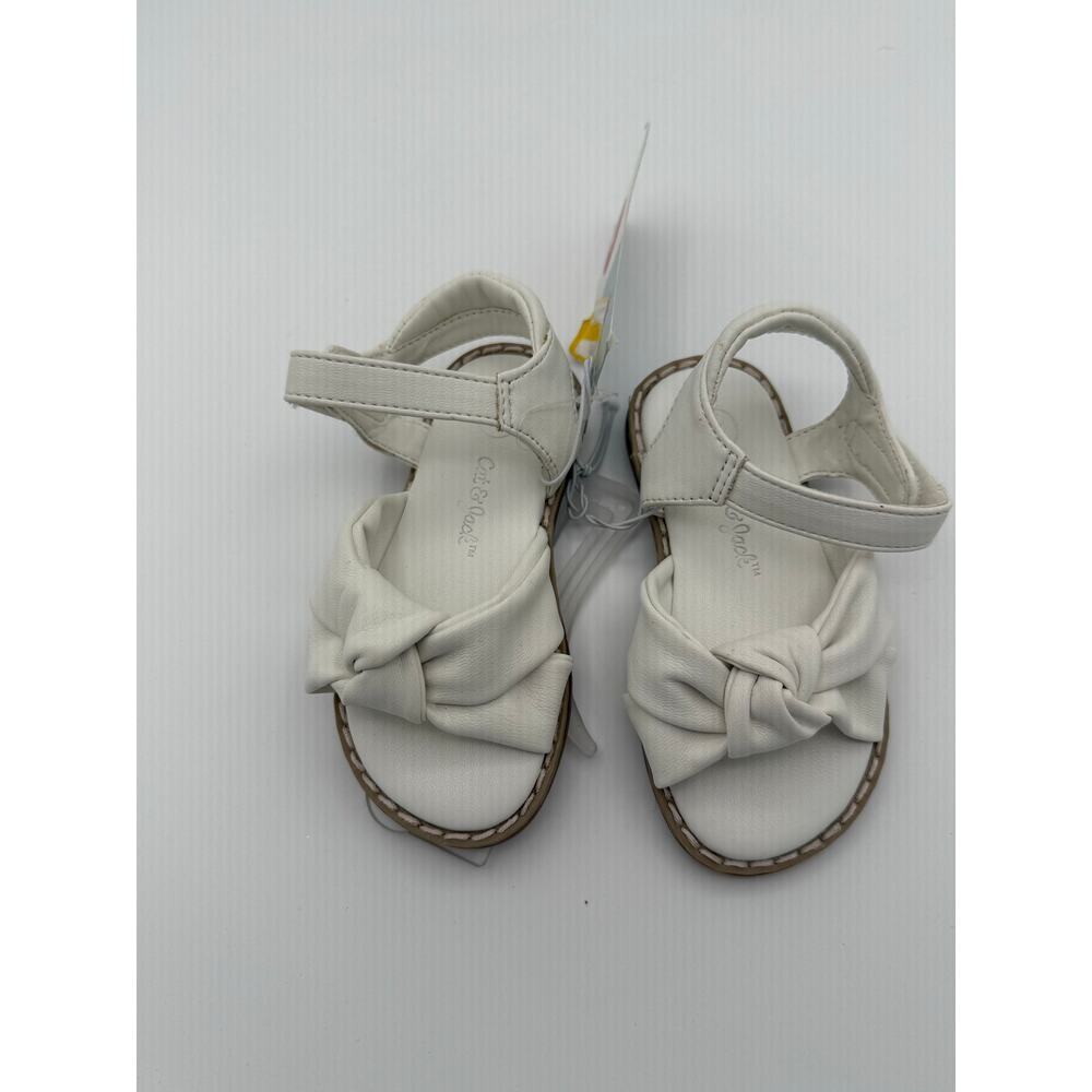 Toddler Girls Ankle Strap Sandals White, NWT, cat & Jack Size 5